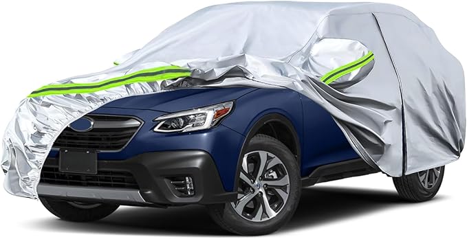 Waterproof Car Covers Replace for 2004-2025 Subaru Outback, 6 Layers All Weather Custom-fit Car Cover with Zipper Door & Windproof Bands for Snow Rain Dust Hail Protection (Outback)