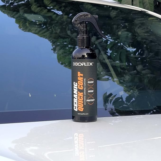 Ceramic Coating for Cars Wax & Polish Detailing Spray - Automotive Clean Shine Protect Paint Sealant Waterless Wash Hydrophobic SiO2 Top Clear Coat for Car, SUV, Motorcycle, RV, Boat, Yacht 8oz