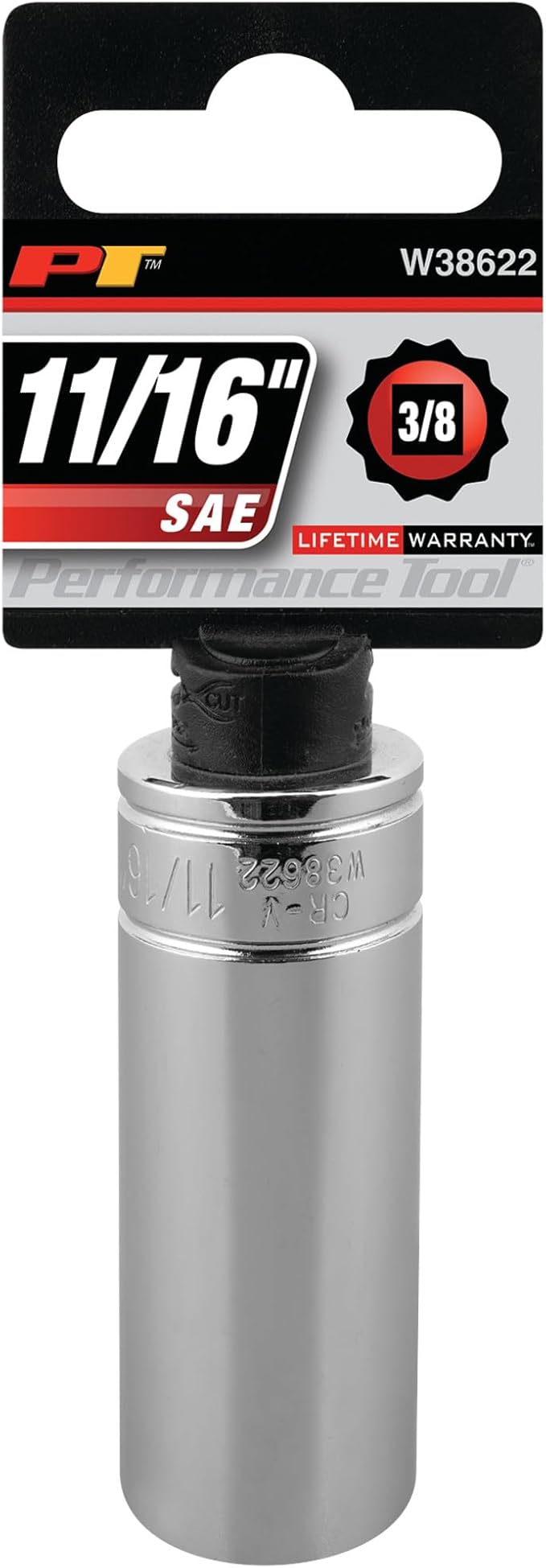 Performance Tool W38622 12-Point Socket, 3/8-Inch Drive, 11/16