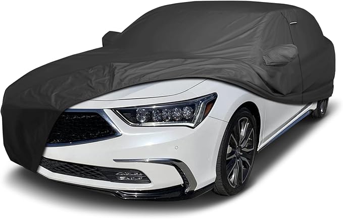 iCarCover Premium Custom Car Cover for 2014-2022 Acura RLX Heavy Duty Waterproof All Weather Rain Snow UV Sun Protector Custom Fit Full Exterior Indoor Outdoor Protection Car Cover (Black)