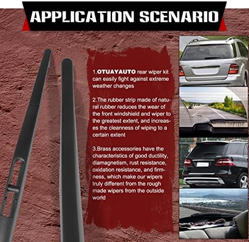 OTUAYAUTO Rear Windshield Wiper Arm Blade Set - Replacement for Honda Pilot 2016-2023 OE Factory Accessories