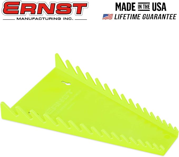 ERNST 5068HV Standard 15 tool Wrench Organizer - HI-VIZ