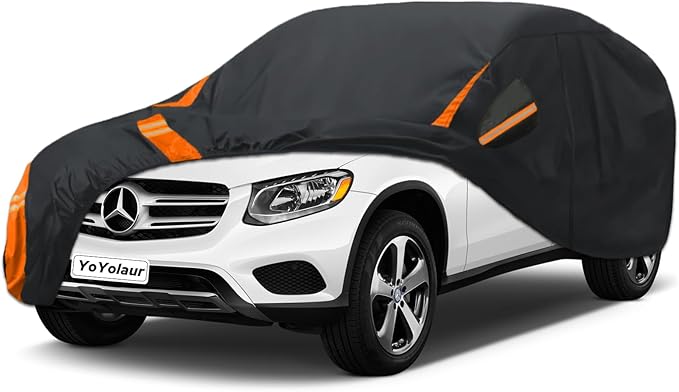 10-Layer Compatible with Mercedes-Benz GLC Car Cover Waterproof All Weather for Automobiles, Outdoor Full Exterior Covers Soft Cotton Lining Rain Snow UV with Door Zipper, Fit for 2016-2025
