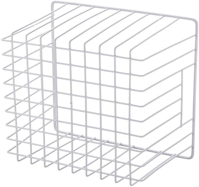Deep Refrigerator Organizer Baskets, Metal Wire Baskets for Upright Freezer, Household Bin Basket with Handles for Kitchen, Cabinets, Pantry, Closets (11.8" L x 10" W x 7" H)