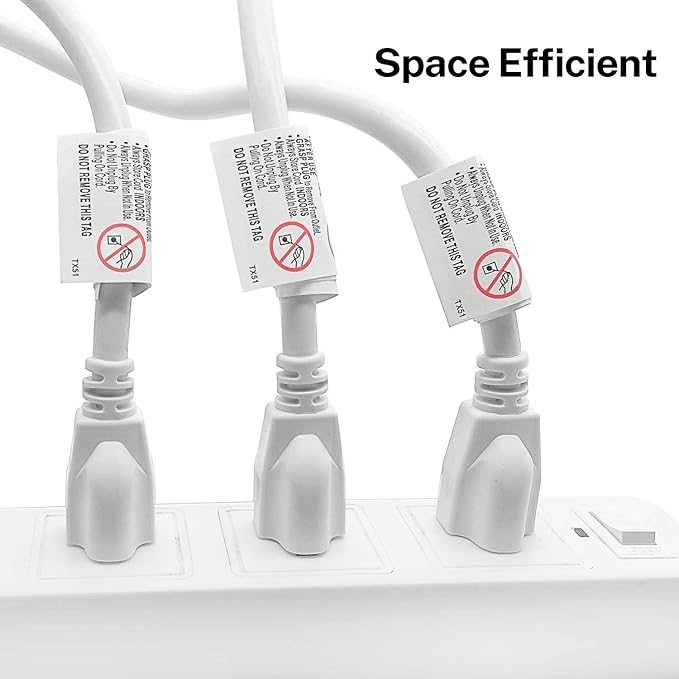 FIRMERST 10 Feet Extension Cord 14 AWG Heavy Duty 1875W 3 Prong White, UL Listed