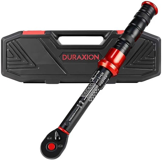 1/4-Inch Drive Torque Wrench 20-220in.lb/2.3-24.9Nm, ±3% Precision Dual Direction Torque Wrenches with 72-Tooth Dual Range Scales