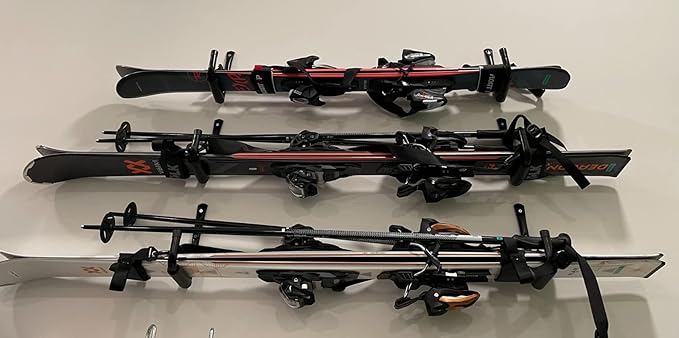 Heavy Duty Garage Storage Hooks, 13 Inch Arm Large Wall Mount Hanger with EVA Protector, Naikozmo Garage Racks & Organizer for Ladders, Folding Chairs, Kayak, Surfboard, Garden Tool Black + Red