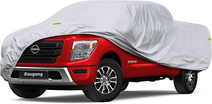 Kaugung Truck Car Cover Waterproof Custom Fit Nissan Titan 2004-2024 (Access Cab/Double), Full Pickup Cover Outdoor Sun UV Rain Dust Protection.
