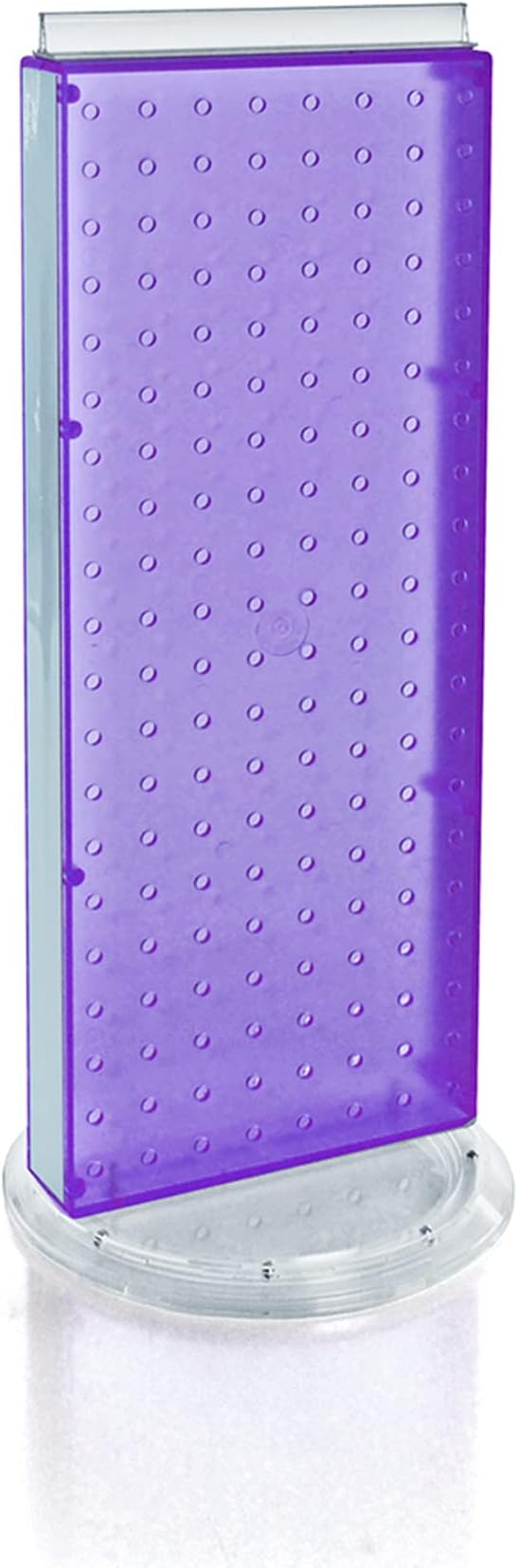 Azar Displays 700509-PUR-SPN 8-Inch W by 20-Inch H Revolving Base Pegboard Counter Unit, Purple