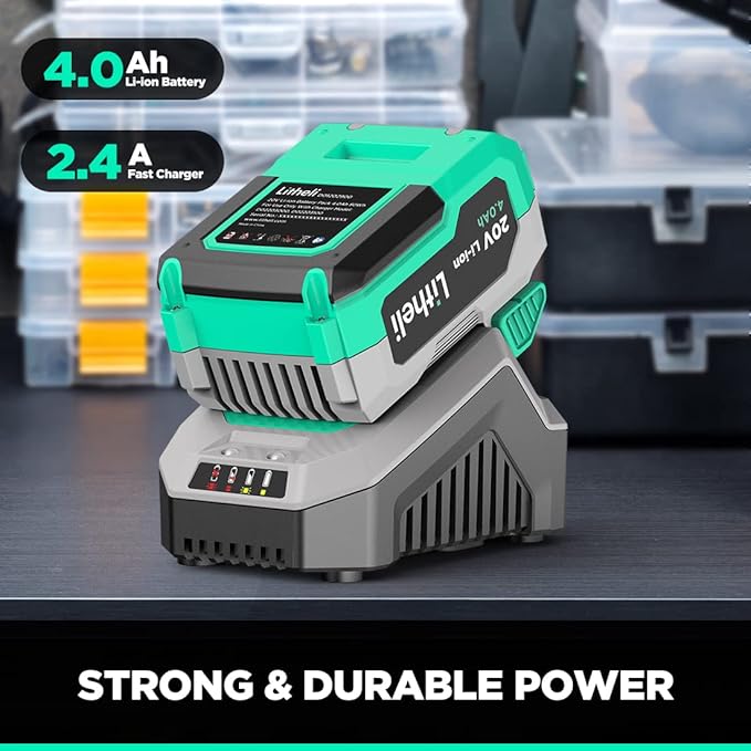 Litheli 20V Cordless Heat Gun,Hot Air Gun Kit Portable,3 Temperatures Max. 932℉,2 Nozzles, 200L/min, 13m/s,1.5Lbs,Overheat Protection for DIY, Removing Solder, Defrost, with 4Ah Battery & Charger