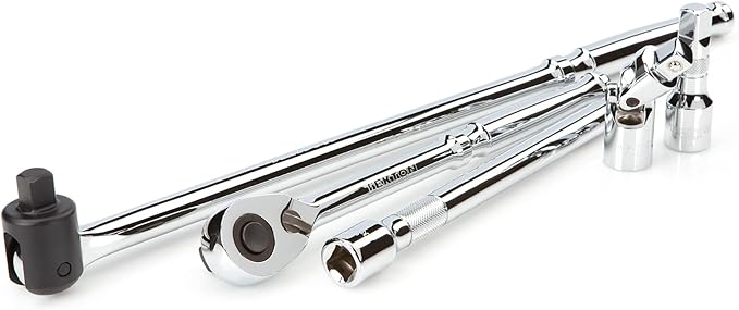 TEKTON 1/2 Inch Drive Shallow and Deep 6-Point Socket and Ratchet Set with Case, 51-Piece (10 - 32 mm) | SKT25201