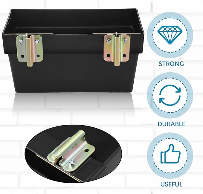 BBTO 2 Pcs E-track Basket Storage Bin E Track Accessories Storage Box for Enclosed Trailer Workshop Garage Tool Organizer