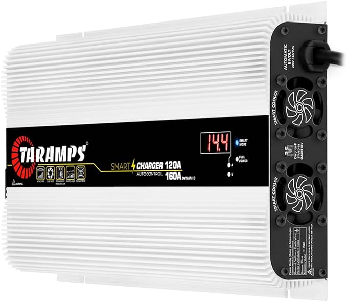 Taramps Smart Charger 120/160A Battery Charger 160A Dynamic Mode Car Audio System Power Supply 2200 Watts Max Output Power Bivolt Automatic 127/220VAC