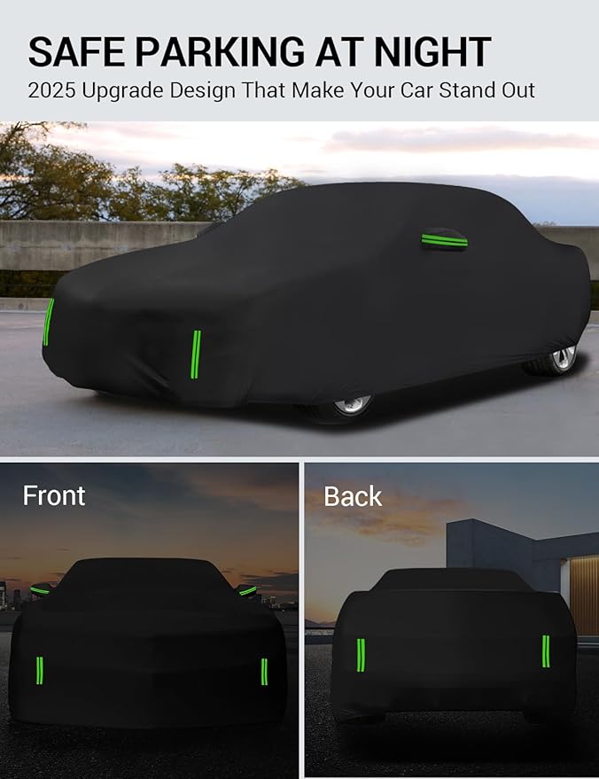 Proadsy Car Cover Custom Fit for 2019-2025 2026 Genesis G70, Waterproof All Weather for Automobiles, Full Exterior Cover Rain Snow Sun Protector Indoor Outdoor Car Cover