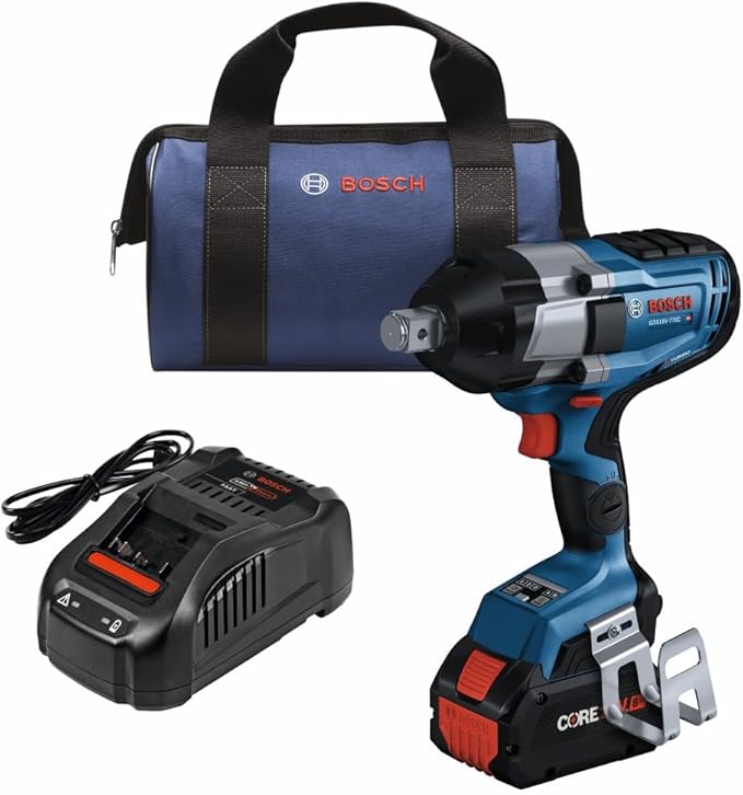 BOSCH GDS18V-770CB14 PROFACTOR™ 18V Connected 3/4 In. Impact Wrench Kit with Friction Ring and Thru-Hole and (1) CORE18V® 8 Ah High Power Battery