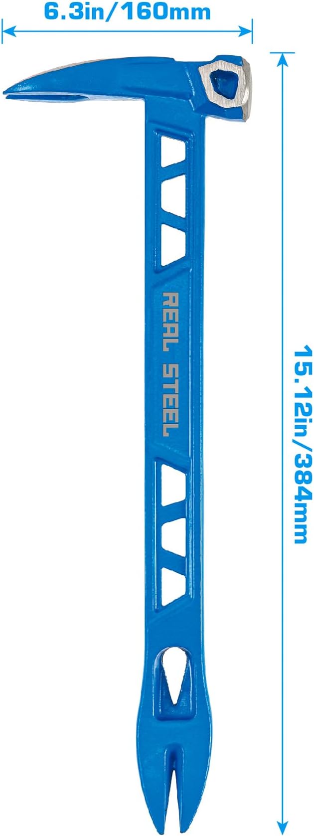 Real Steel 12" Nail Puller Cats Paw Pry Bar Double Ended Crowbar (0696)