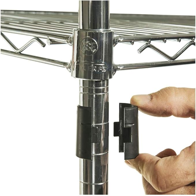 Alera ALE Industrial Heavy-Duty Wire Shelving Starter Kit, 4-Shelf, 48w x 24d x 72h, Silver