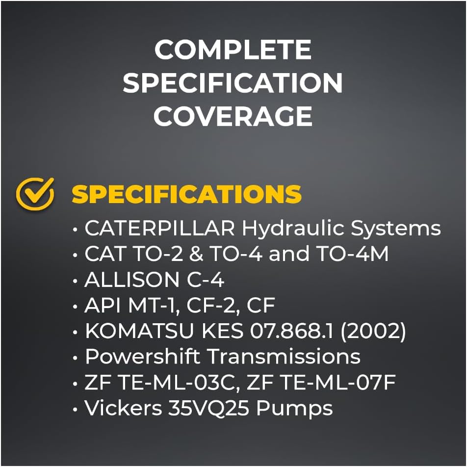 TRIAX Atlas Transfluid to-4 10W - Heavy Duty Transmission and Drive Train Fluid - OEM Grade, Extended Life - Compatible with Caterpillar to-4, Komatsu, Vickers, ZF, and More (1 Gallon)