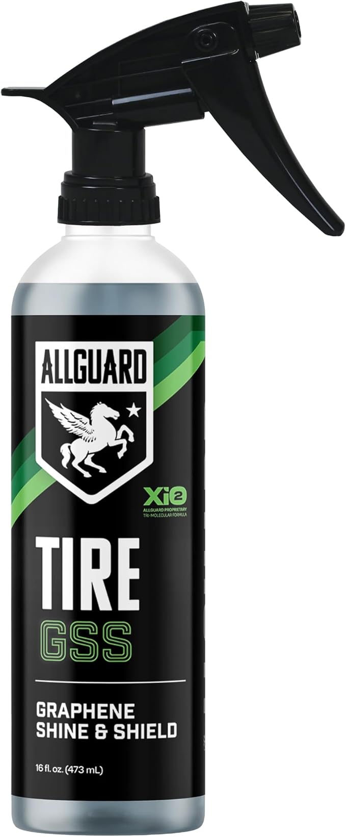 Tire GSS – XiO2™ Tire Shine Spray with Graphene Forms Tri-Molecular Bond to Rubber – Water-Resistant, Long-Lasting Protection – Satin Black Finish – Easy, No-Sling Application