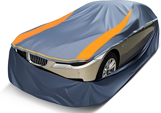 Full Enclosed Car Cover Universal Fit for Wrangler 4 Door/Grand Cherokee,Outback,BMW X3/X5,Lexus RX350,4Runner/Highlander,Audi Q5,Macan/Cayenne,Model y,Equinox,Edge,Infiniti QX50/55,MDX/RDX