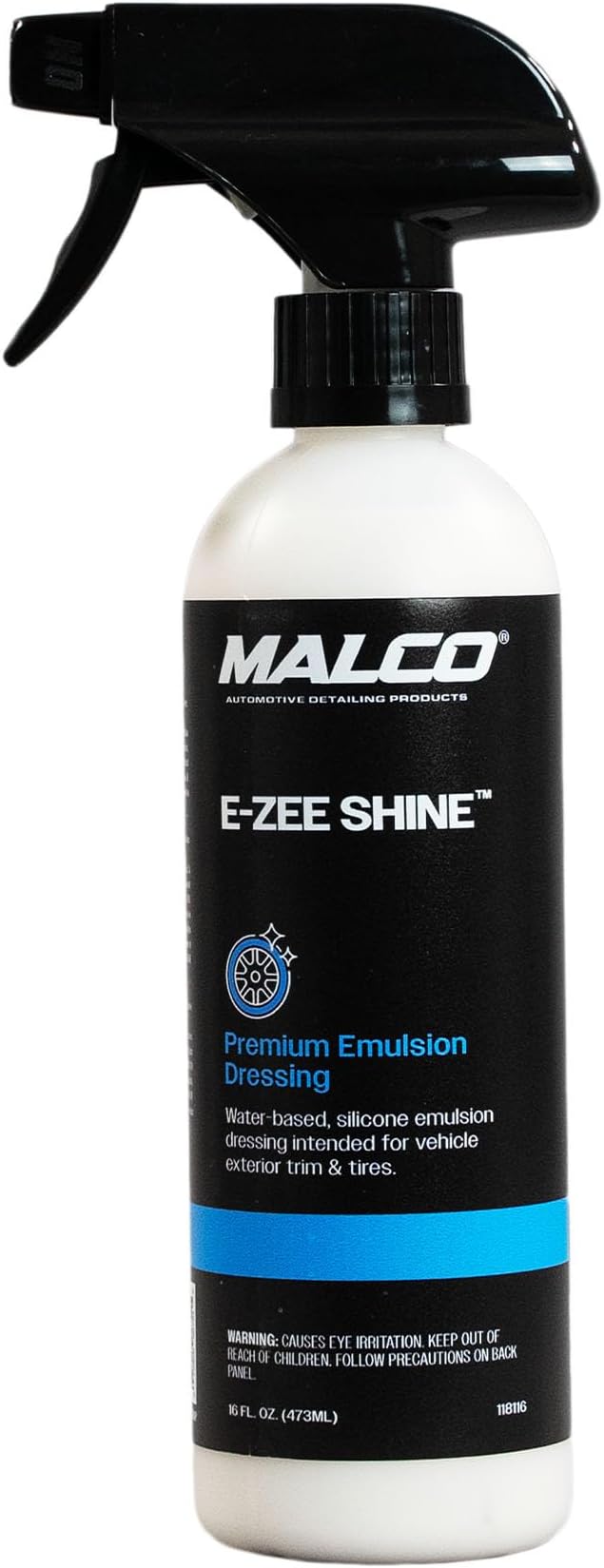 Malco E-ZEE Tire Shine Spray – Premium Emulsion-Style Dressing for All Vehicle Tires/Produces Deep Glossy Shine / 16 oz. (118116)