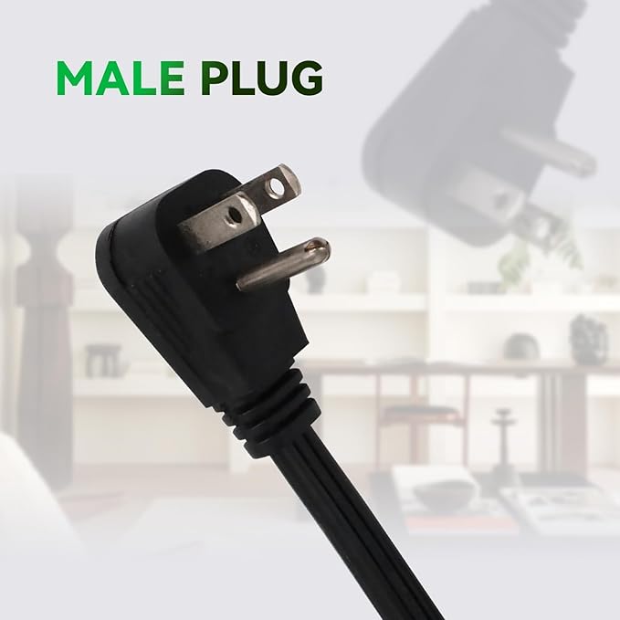 EP 6 Ft Heavy Duty Appliance Extension Cord - 14 Gauge 3 Prong Grounded Cable Wire, Ideal for Air Conditioners, Refrigerators, Microwaves, Washing Machines & More - Indoor Use, Black