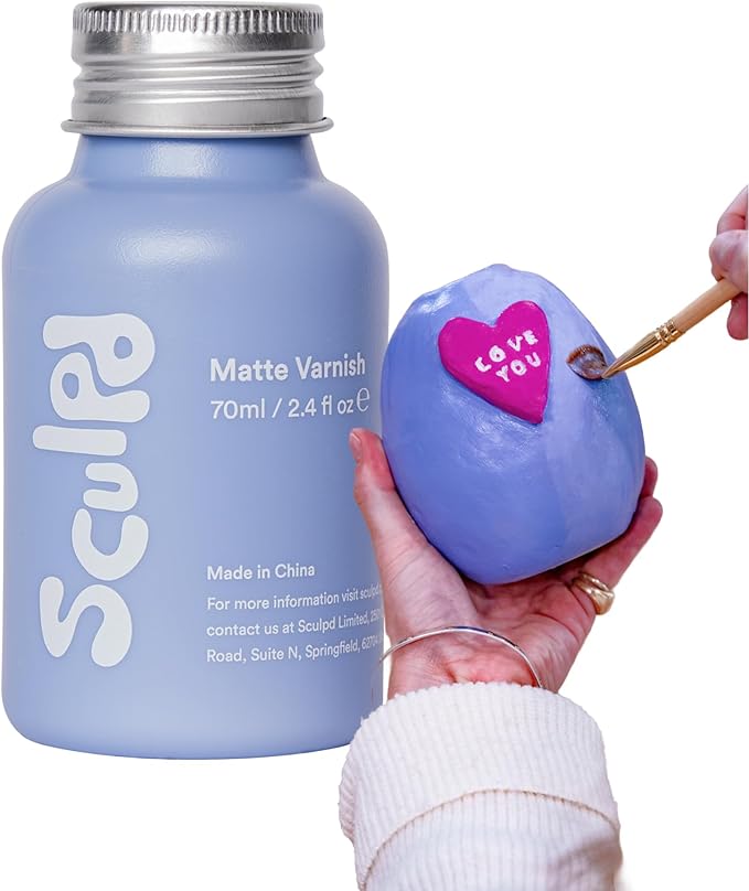 Sculpd 70 ml Air Dry Clay Glaze - Matte, Scratch Resistant and Waterproof Pottery Glaze, Matte Varnish for Air Dry Clay