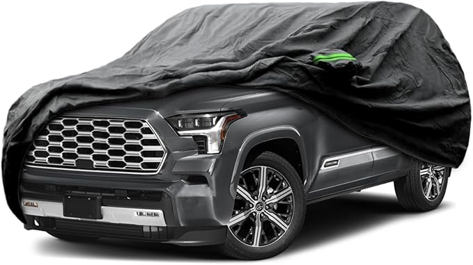 Proadsy Car Cover Custom Fit for Toyota Sequoia 2007-2025 2026, Waterproof All Weather for Automobiles, Full Exterior Cover Rain Snow Sun Protector Indoor Outdoor Car Cover