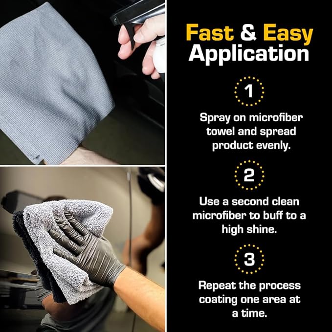 Ethos Ceramic Speed Wax – SiO2 Ceramic Coating Spray for Cars – Hydrophobic Car Wax Spray Top Coat Polish – High Gloss Shine, Ceramic Spray Wax – 12+ Month Protection