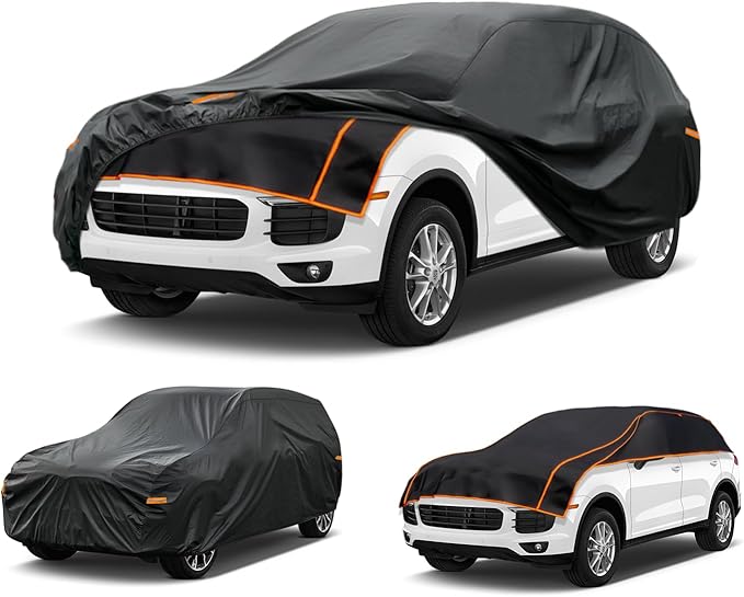 Kayme Hail Protector Car Cover, Anti Hail Multilayer Thickened Full Car Cover,Outdoor Waterproof All Weather Custom Fit Porsche Cayenne, BMW X5, Toyota 4Runner, Toyota Highlander etc