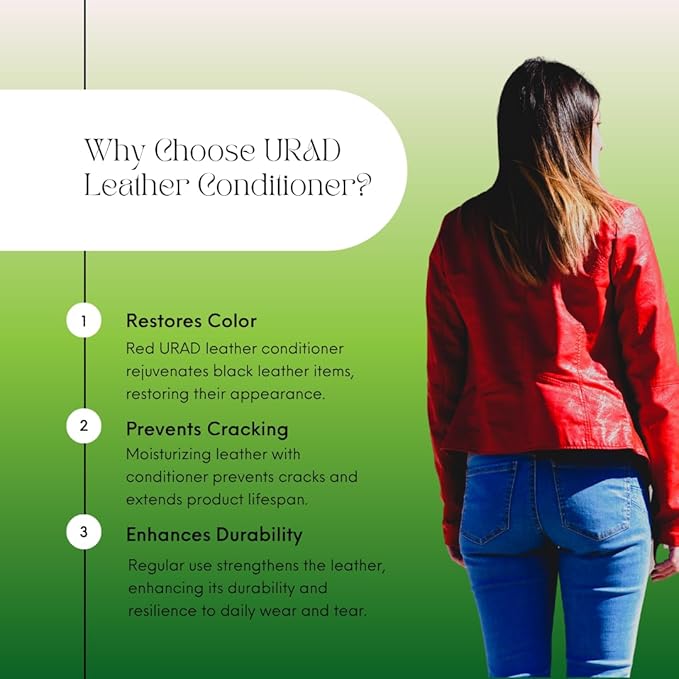 Leather Conditioner 7oz (200g) Red – Compact, Color-Enhancing Leather Care for Red Shoes, Bags, Jackets, and Accessories
