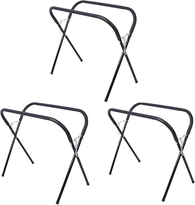 Heavy Duty Work Stand,Portable Workbench Folding Work Stand for Bumpers, Fenders, Doors & Hoods Works,Automotive Fender Stand for Garages, Repair Shops,Adjustable, Padded,750 Lbs Capacity -3Pack