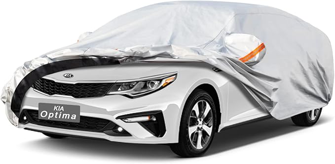 6 Layers Car Cover Custom Fit Kia Optima (2000-2025) Waterproof All Weather, Heavy Duty Outdoor Snow Sun Rain Uv Protection (Ships from US Warehouse, Delivery 3-8 Days)