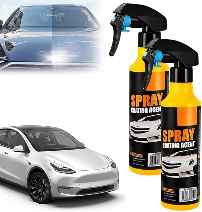 Ceramic Coating for Cars Polish,300ml Shine Car Wax Coating Spray,Easy to Spray Auto Paint Protection,Spray Wax Washes Car Paint Sealant (2PCS)