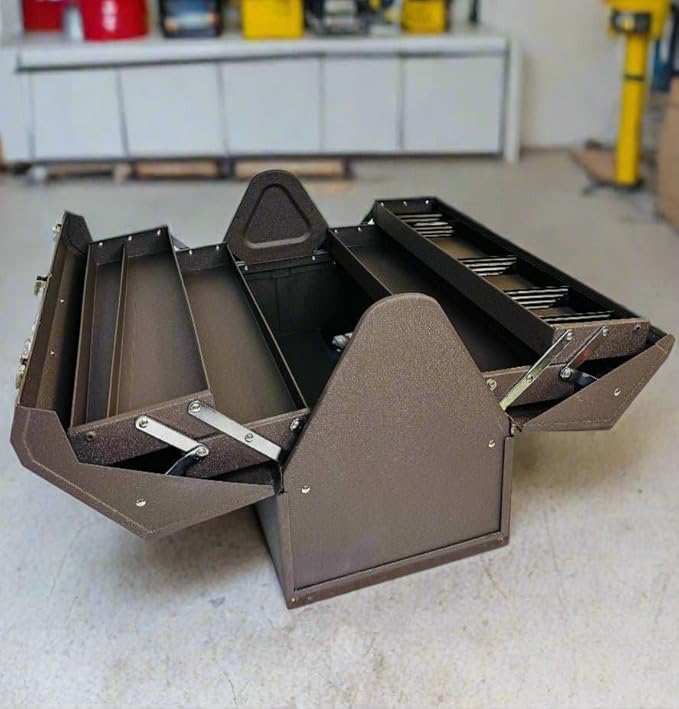 Homak Industrial 22-Inch Cantilever Steel Toolbox, Brown Winkle Powder Coat, BW00210220