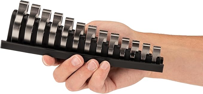 TEKTON 3/8 Inch Drive Crowfoot Wrench Set with Rack, 13-Piece (5/16-1 in.) | WCF95101 | Made in USA