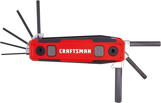 CRAFTSMAN Hex Key Set, MM, Folding Locking 8 Piece (CMHT26024)