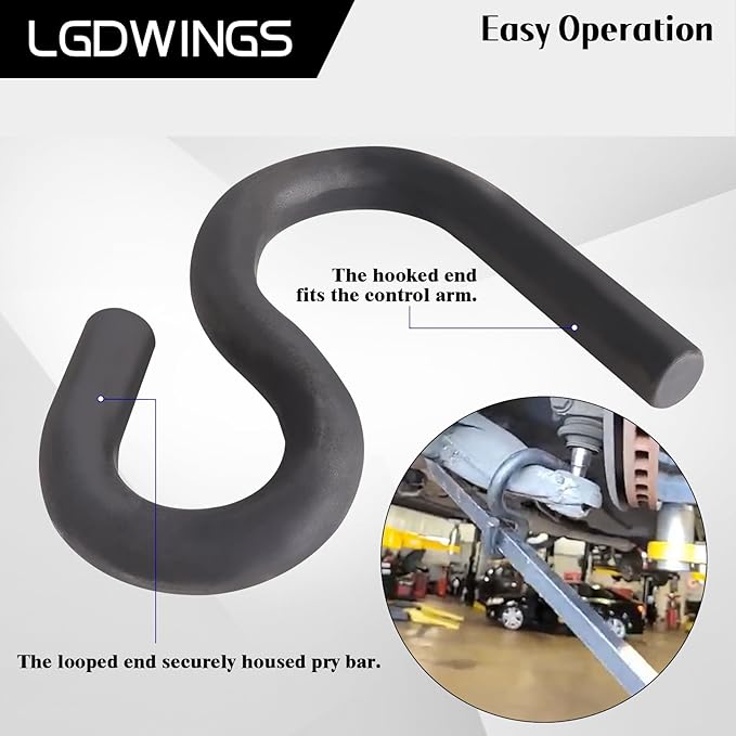 6007 Lower Control Arm Prying Tool,Control Arm Specialty Tools for Mechanics,Designed for 7/8 Pry Bar, FWD, Imports & Minivans,2 Pcs Bushing Tool Kit