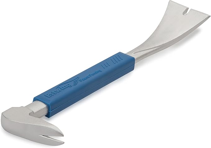 ESTWING Pro Claw Moulding Puller - 10" Pry Bar with Forged Steel Construction & No-Slip Cushion Grip - MP250G
