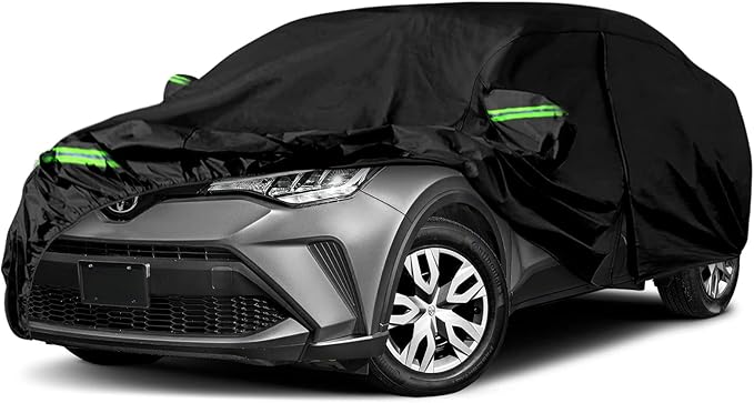 Waterproof Car Covers Replace for 2018-2024 Toyota C-HR, 6 Layers All Weather Custom-fit Car Cover with Zipper Door & Windproof Bands for Snow Rain Dust Hail Protection