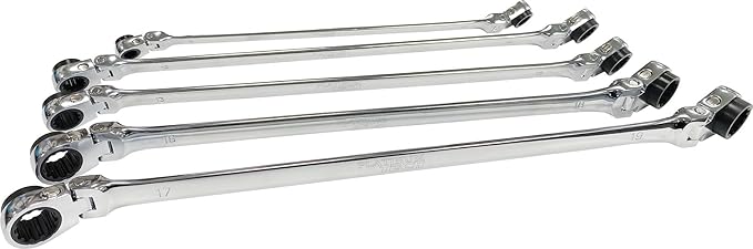 ATD Tools 99650 XL Ratcheting Wrench Set with 10 Metric Sizes - 5 Piece