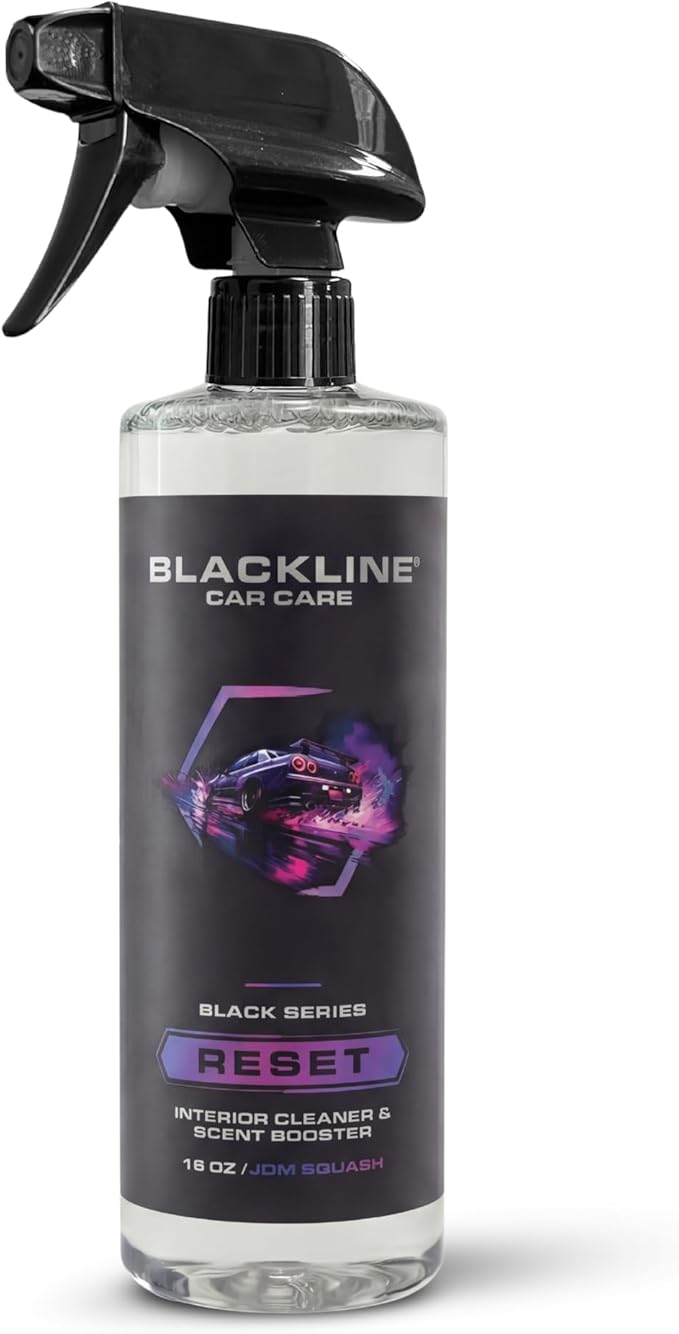Blackline Luxury Scented Interior Cleaner Reset Deep Cleans & Deodorizes All Surfaces, pH-Neutral High-Foam Formula, Long-Lasting Premium Fragrance for Car - JDM Squash