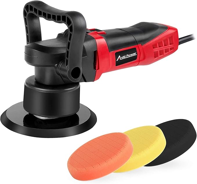 AVID POWER Buffer Polisher, 6-inch Dual Action/DA Polisher for Car Detailing, Random Orbital Car Buffer Polisher Waxer Kit with Variable Speed & 3 Polishing Pads