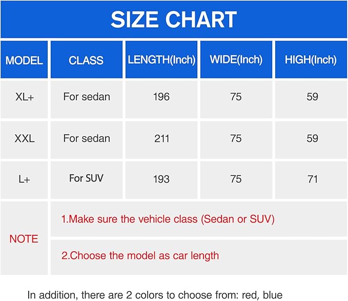 Car Cover Waterproof All Weather for Automobiles, 6 Layers Outdoor Full Exterior Cover Rain Sun UV Snowproof Protection with Zipper Cotton, Mirror Pocket for Sedan (196-210 inch)