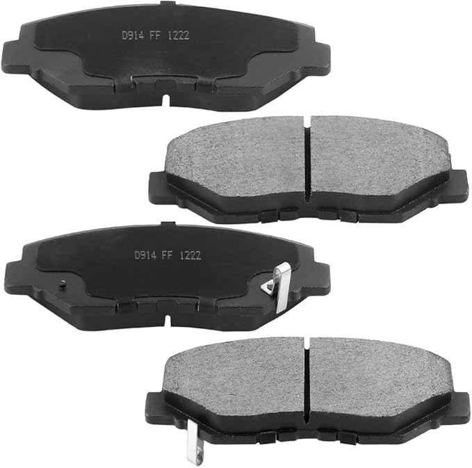 Ceramic Front and Rear Front Brake Rotors + Ceramic Brake Pads Kit Replacement for 2003-2007 Honda Accord - Driver & Passenger Side