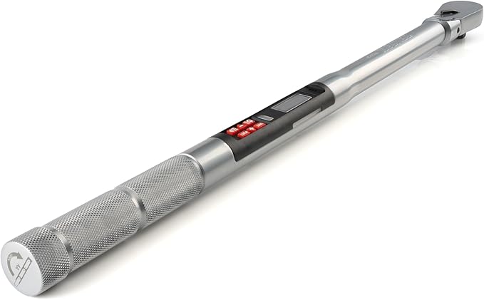 TEKTON 1/2 Inch Drive 90-Tooth Flex Head Dual-Direction Electronic Torque Wrench (30-300 ft-lb) | TRQ82123