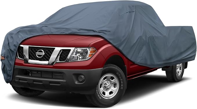 16 Layers Truck Cover Waterproof All Weater, Heavy Duty Outdoor Pickup Truck Cover for Nissan Frontier, Ford F100 Ranger, Chevy C10 S10 etc, Regular Cab Short Box. Length up to 206 inches.