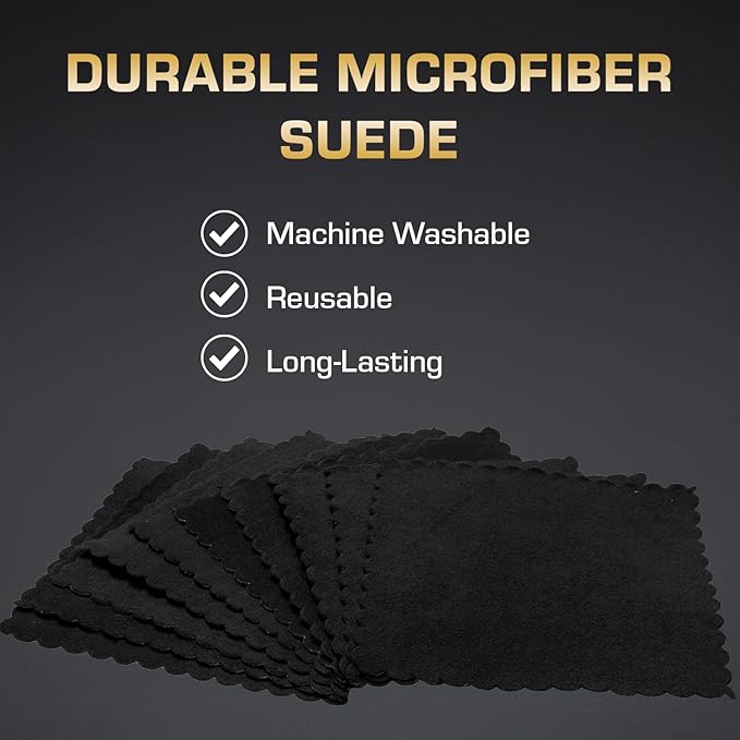 Microfiber Suede Cloth for Ceramic Coating Application 4" x 4" | Ultra Soft Edgeless Cloth for Use with A Foam Applicator