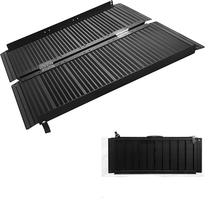 3FT Portable Wheelchair Ramp, Black Non-Slip Aluminum Wheelchair Ramp with Handle, Folding Ramps for Home Steps, Doorways, Thresholds, Curbs, Stairs, 800 LBS Capacity