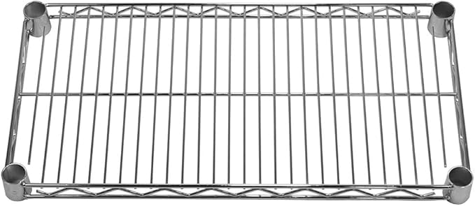 Shelving Inc. 12" d x 24" w Chrome Wire Shelving with 2 Tier Shelves, Weight Capacity 800lbs Per Shelf